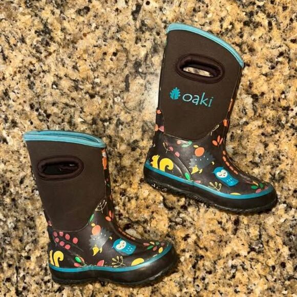 OAKI Kids TODDLER Size 6 Neoprene Snow Boots Like Muck Boots - Picture 1 of 7